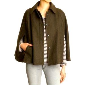 Winter wool cape coat